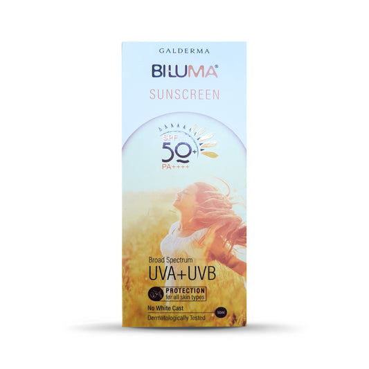 Biluma Sunscreen SPF 50+ PA++++ Broad Spectrum UVA+UVB, 50ml