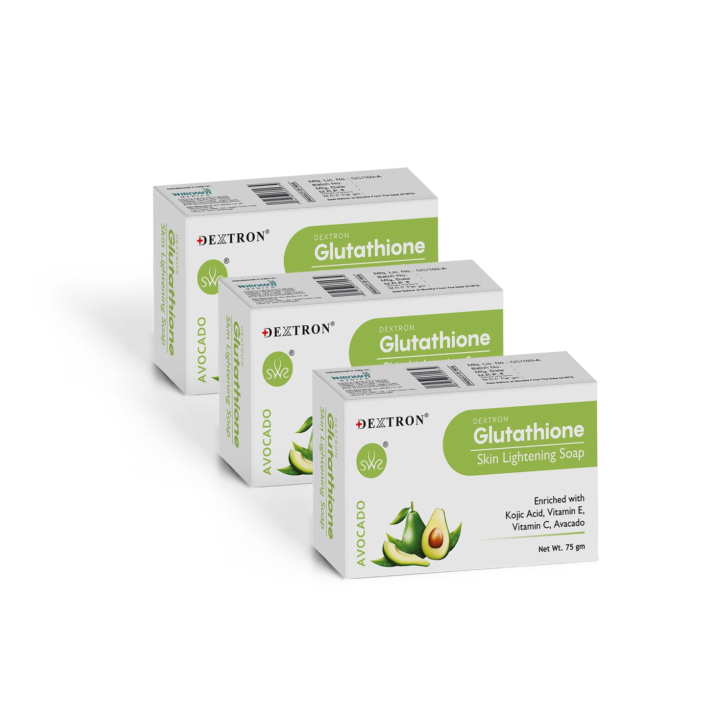 Dextron Glutathione Soap - Avocado, 75gm