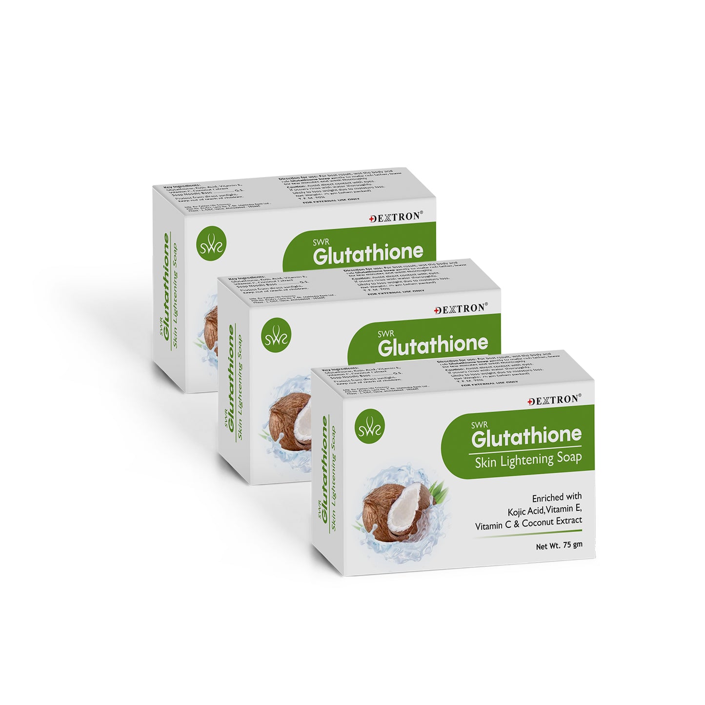 Dextron Glutathione Soap - Coconut, 75gm