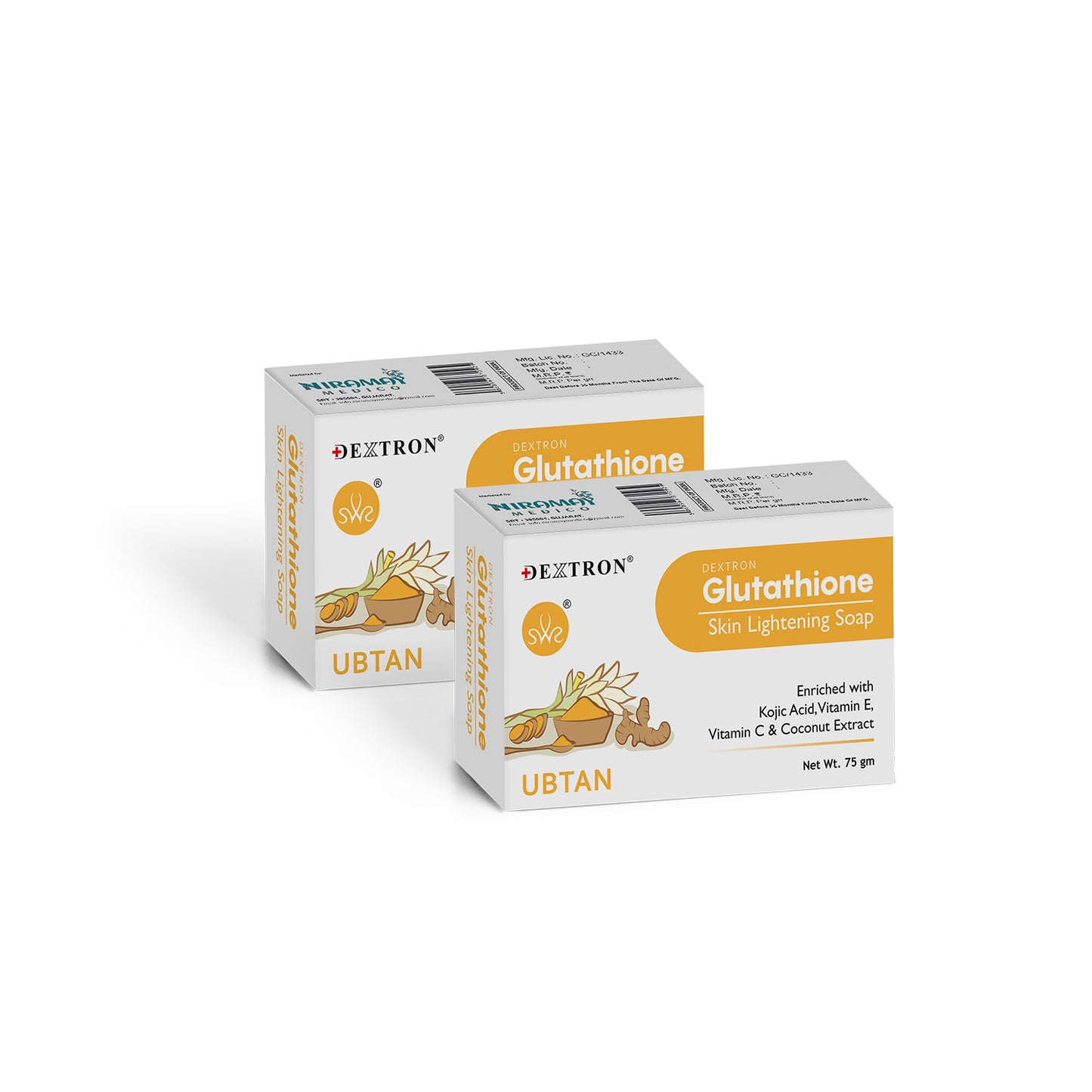 Dextron Glutathione Soap - Ubtan, 75gm