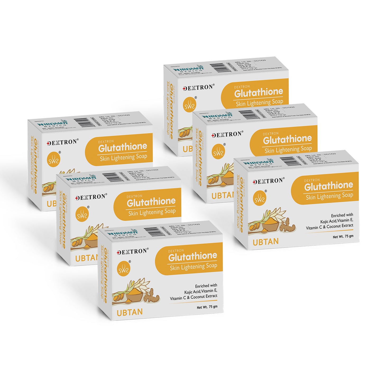 Dextron Glutathione Soap - Ubtan, 75gm