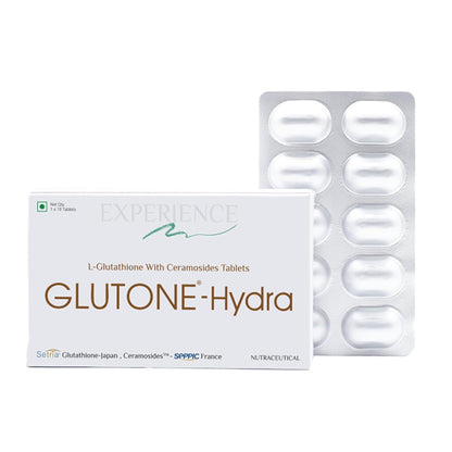 Glutone-Hydra | Setria Glutathione with Ceramosides Tablets for dry skin, 10 Tablets