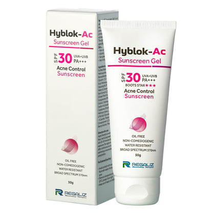 Hyblok-Ac 防晒凝胶痤疮控制 SPF 30 UVA+UVB PA+++，50 克