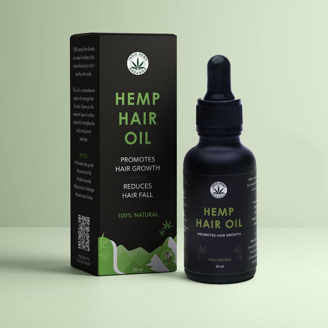 India Hemp Organics Hemp Hair Oil, 30ml