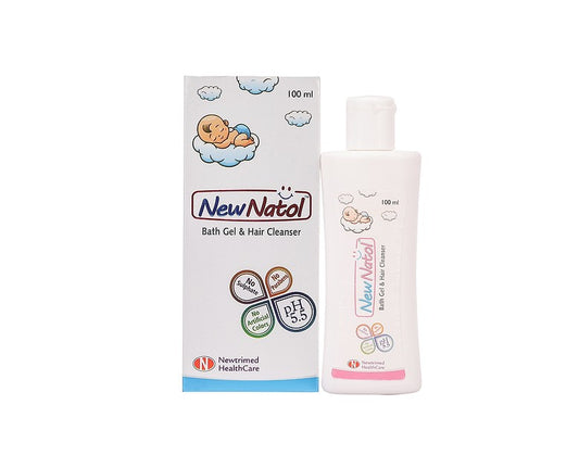 NewNatol Bath Gel & Hair Cleanser, 100ml