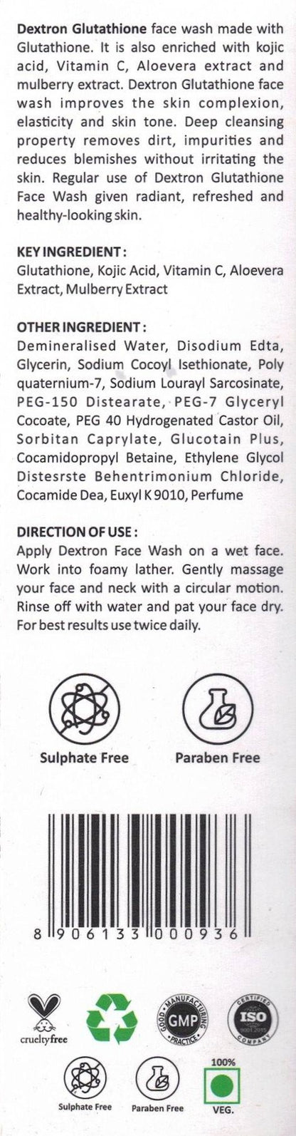 Dextron Glutathione Facewash, 100ml