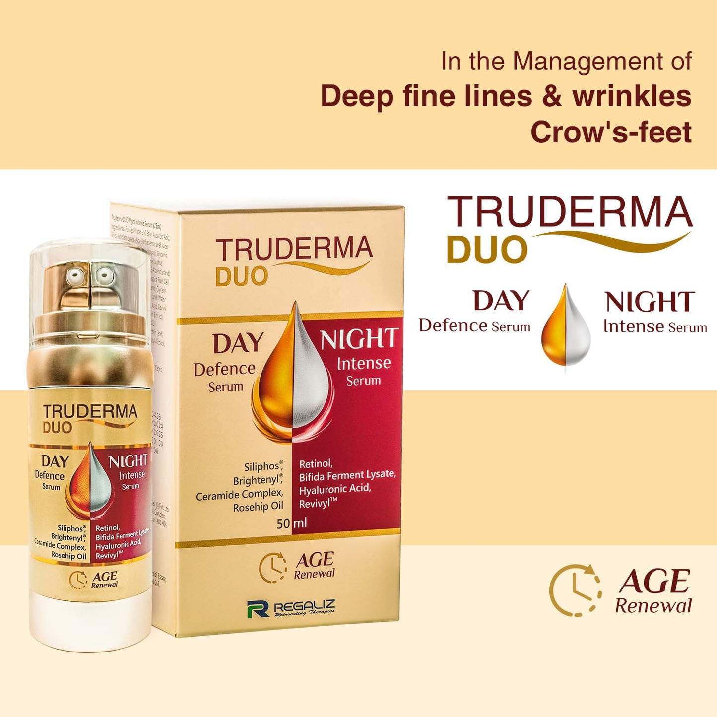 Truderma Duo Day Defence & Night Intense Serum, 50ml