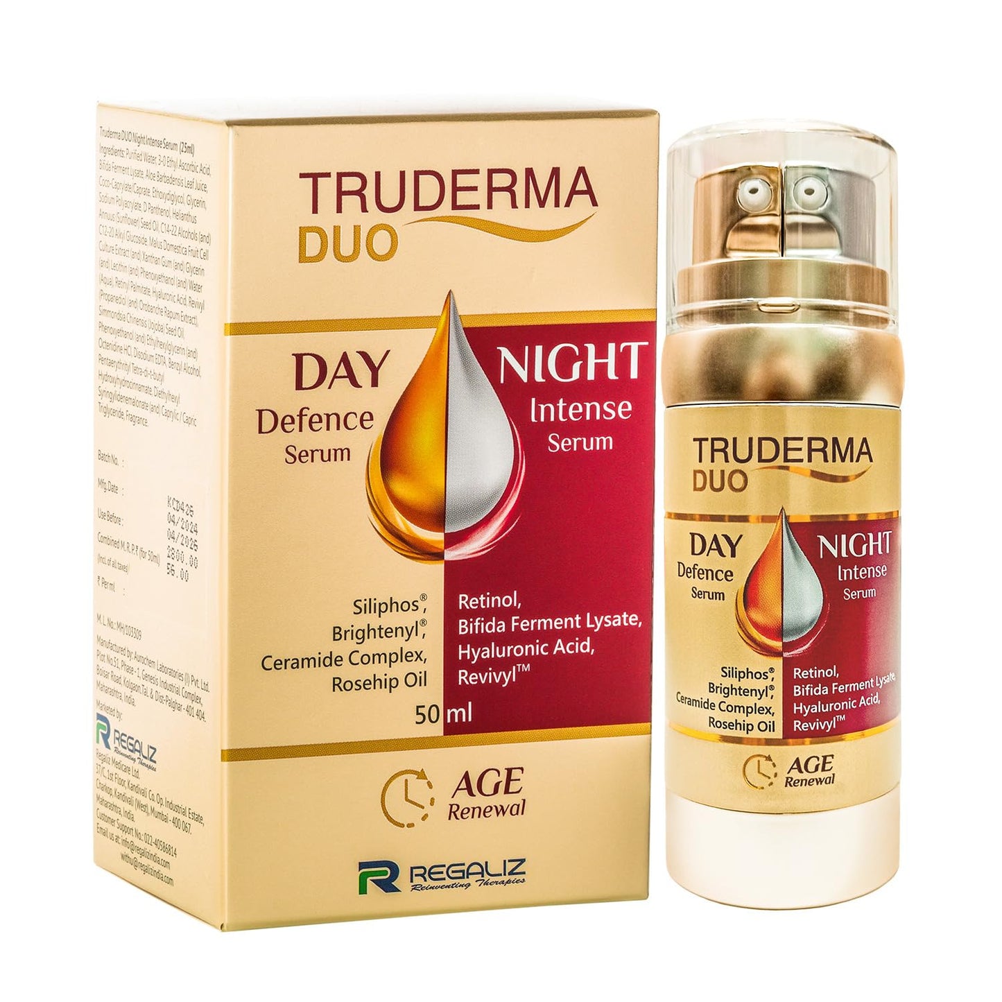 Truderma Duo Day Defence & Night Intense Serum, 50ml